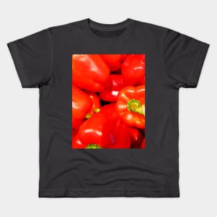 Red Peppers, close up food photography Kids T-Shirt